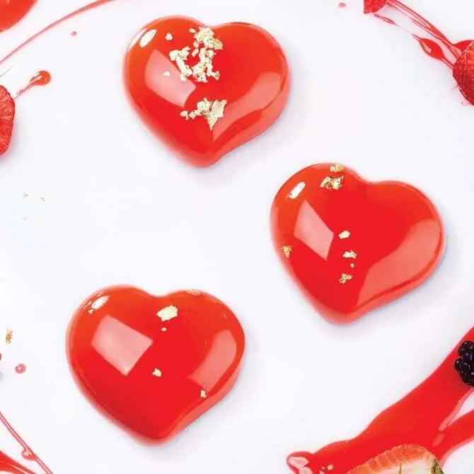 Pavoflex Silicone Heart Passion Mold - 12 Cavity Baking Mold for Valentine's Day, Romantic Desserts, Chocolate, Candies, Soap Making & DIY Crafts