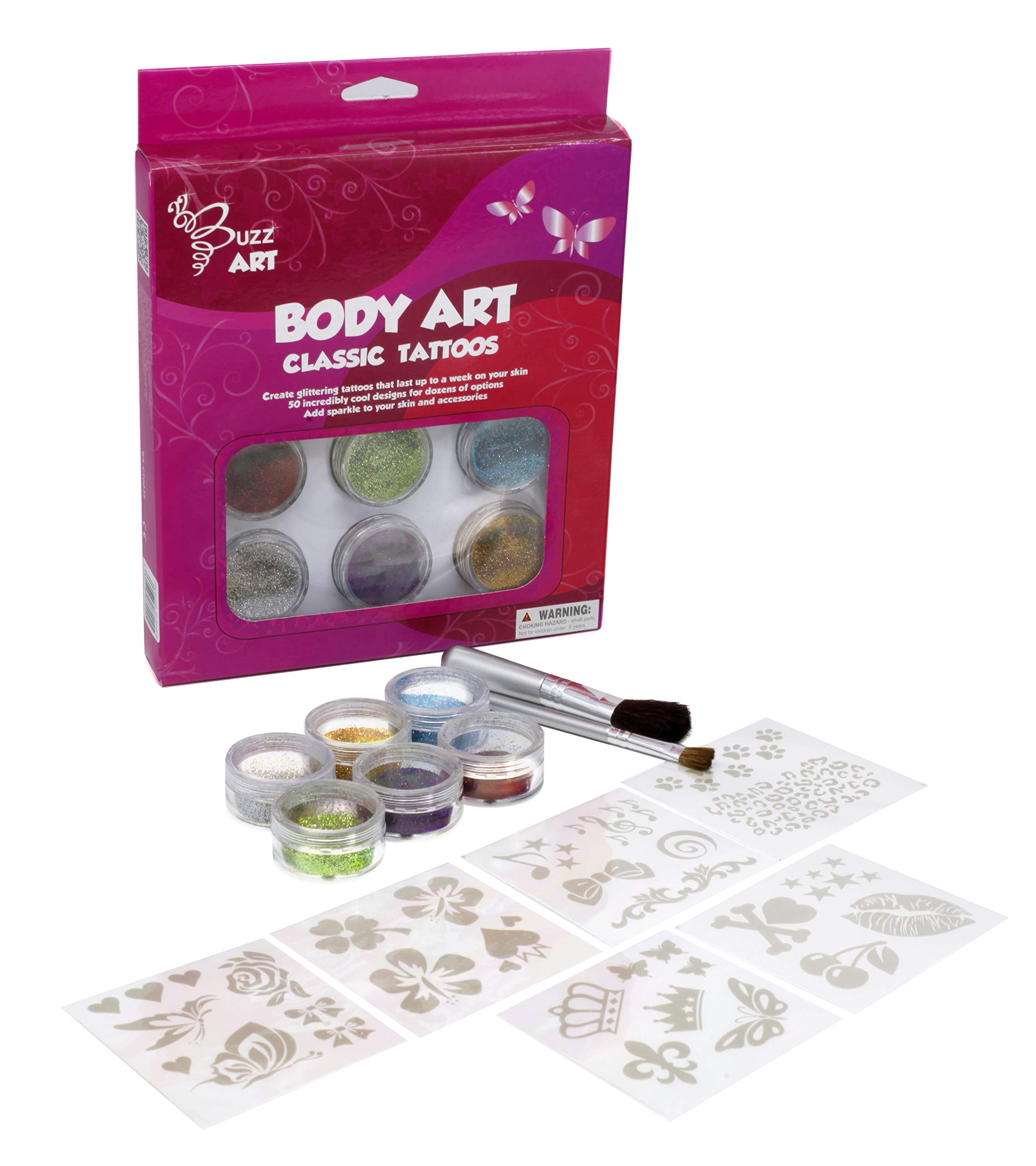 Professional Body Art Tattoos - Classic Temporary Tattoo Designs for Parties, Halloween & Cosplay | Waterproof & Long-Lasting