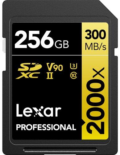 Lexar Professional 256GB 2000x UHS-II SDXC Memory Card - High-Speed Performance for 4K Video, DSLR & Mirrorless Cameras, Photography & Professional Workflows