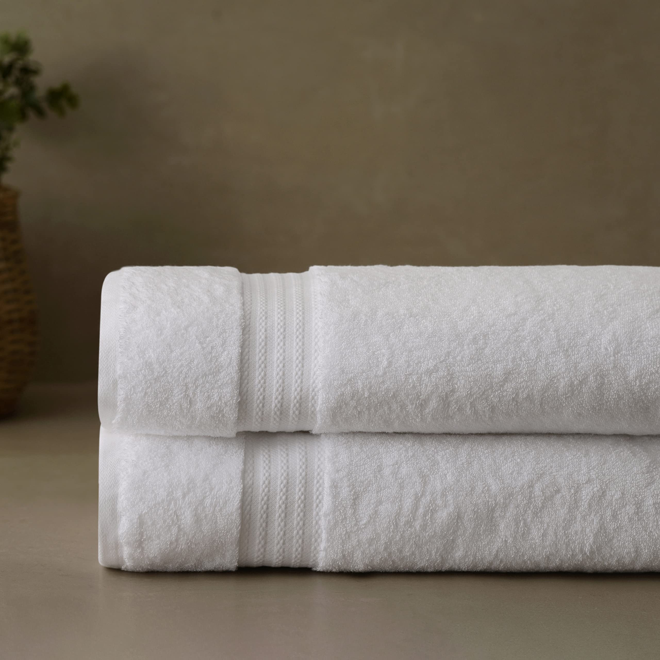 Fabdreams 100% Organic Cotton Bath Sheet Set of 2 - Oversized Ultra Soft 700 GSM Spa Towels | GOTS Certified Luxury Bath Towels (36
