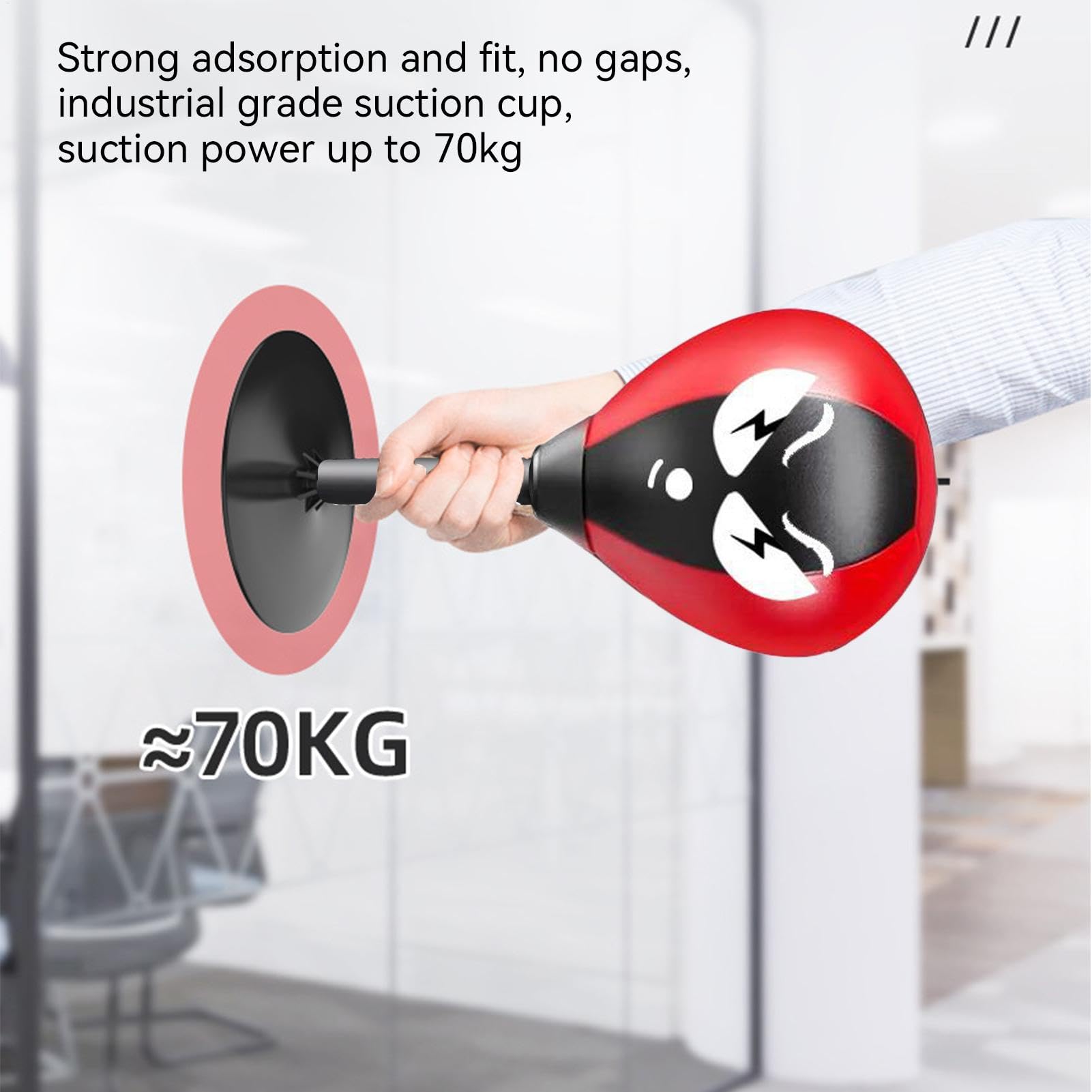 Stress Relief Punching Ball for Desk - Heavy Duty Suction Cup Boxing Ball with Stand, Anger Management & Mood Relief Tool for Adults & Kids - Perfect for Office, Home, or Classroom Use