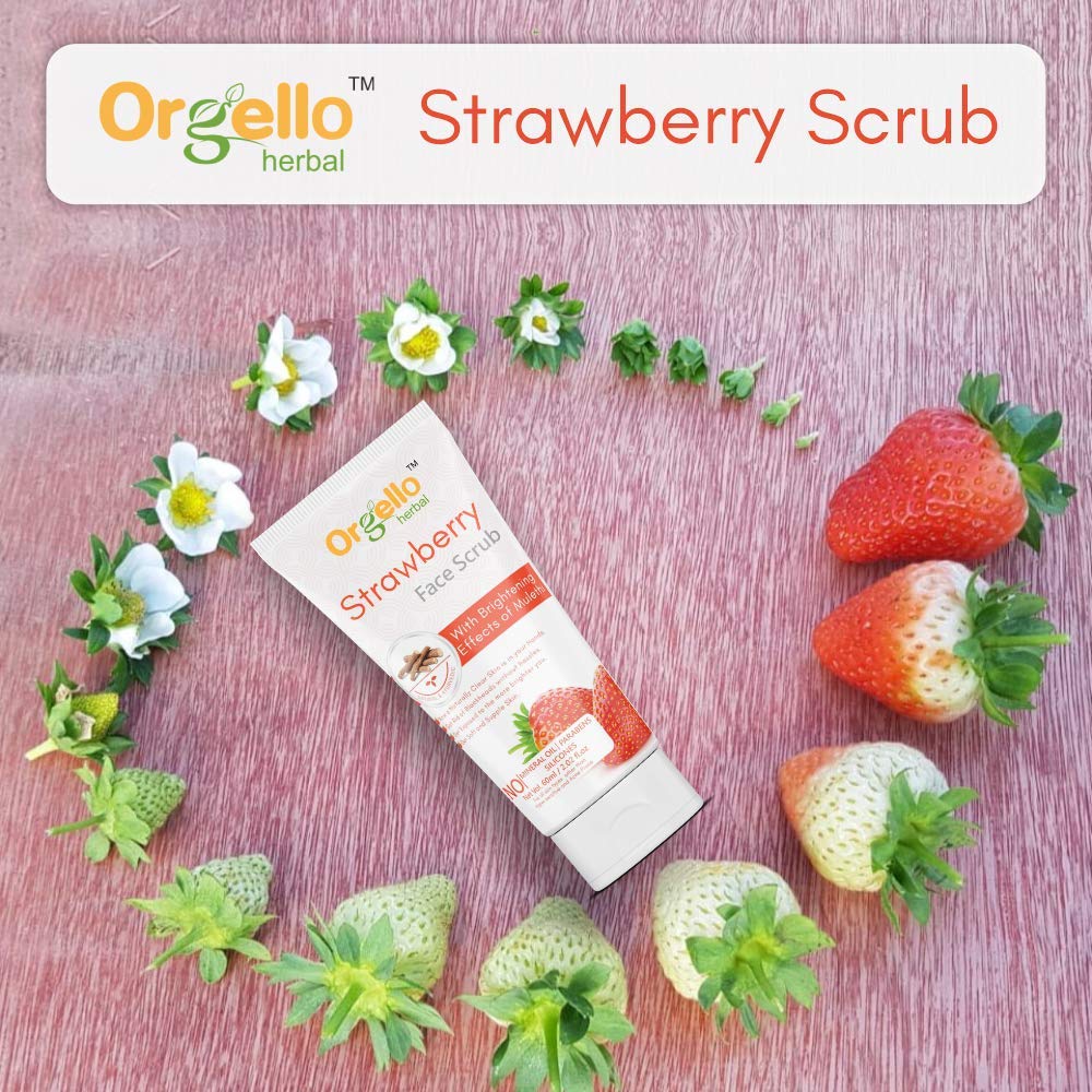 Orgello Herbal Aloe Vera Peel Off Mask & Strawberry Face Scrub Set - 2 x 100ml for Women & Men | Deep Cleansing, Blackhead Removal, Skin Brightening | Perfect for Spa Day & Skincare Routine
