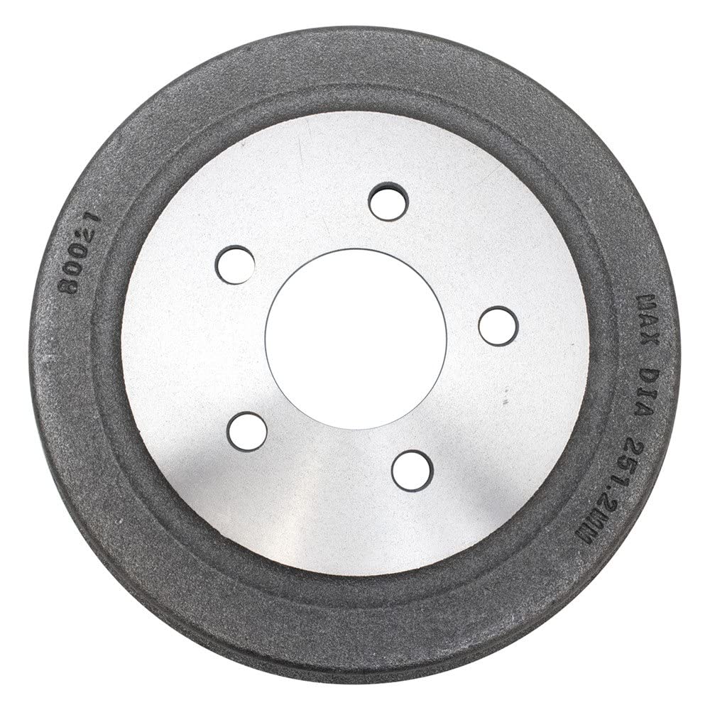 TRQ Rear Brake Drum Pair Set - Compatible with 1996-2007 Dodge Caravan, 1996-2006 Grand Caravan, 1996-2000 Grand Voyager, 1996-2007 Chrysler Town & Country, 1996-2003 Plymouth Voyager (12.11 X 2.75 Inch Drums Only) - Perfect for Brake System Replacement & Maintenance