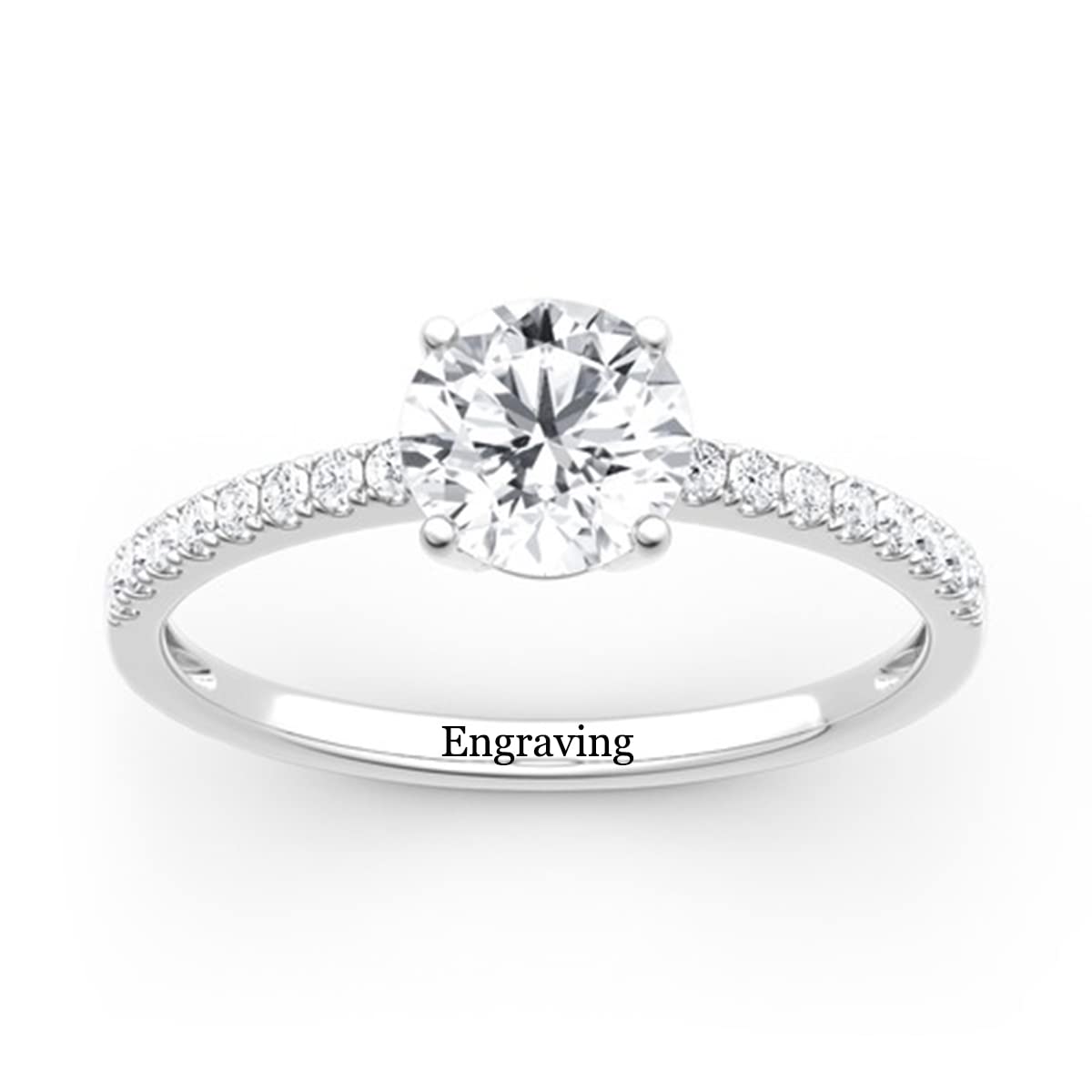 1 ct Moissanite Engagement Ring for Women - 925 Sterling Silver Personalized Wedding Band, Anniversary Gift for Her | Proposal, Valentine's Day, Special Occasion Jewelry