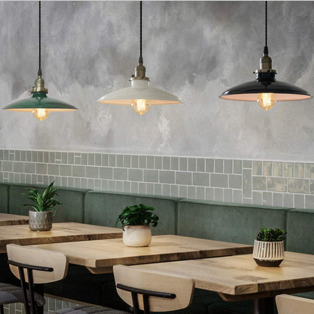 Nordic Modern Industrial Metal Plate Chandelier - Round Wrought Iron Pendant Light with E27 Lamp Holder for Restaurant, Cafe, Bar Lighting - Perfect for Dining Room, Lounge & Commercial Spaces