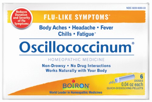 Boiron Oscillococcinum Homeopathic Medicine - 6 Doses for Flu-Like Symptoms Relief | Natural Immune Support for Cold & Flu Season | Fast-Acting Remedy for Families