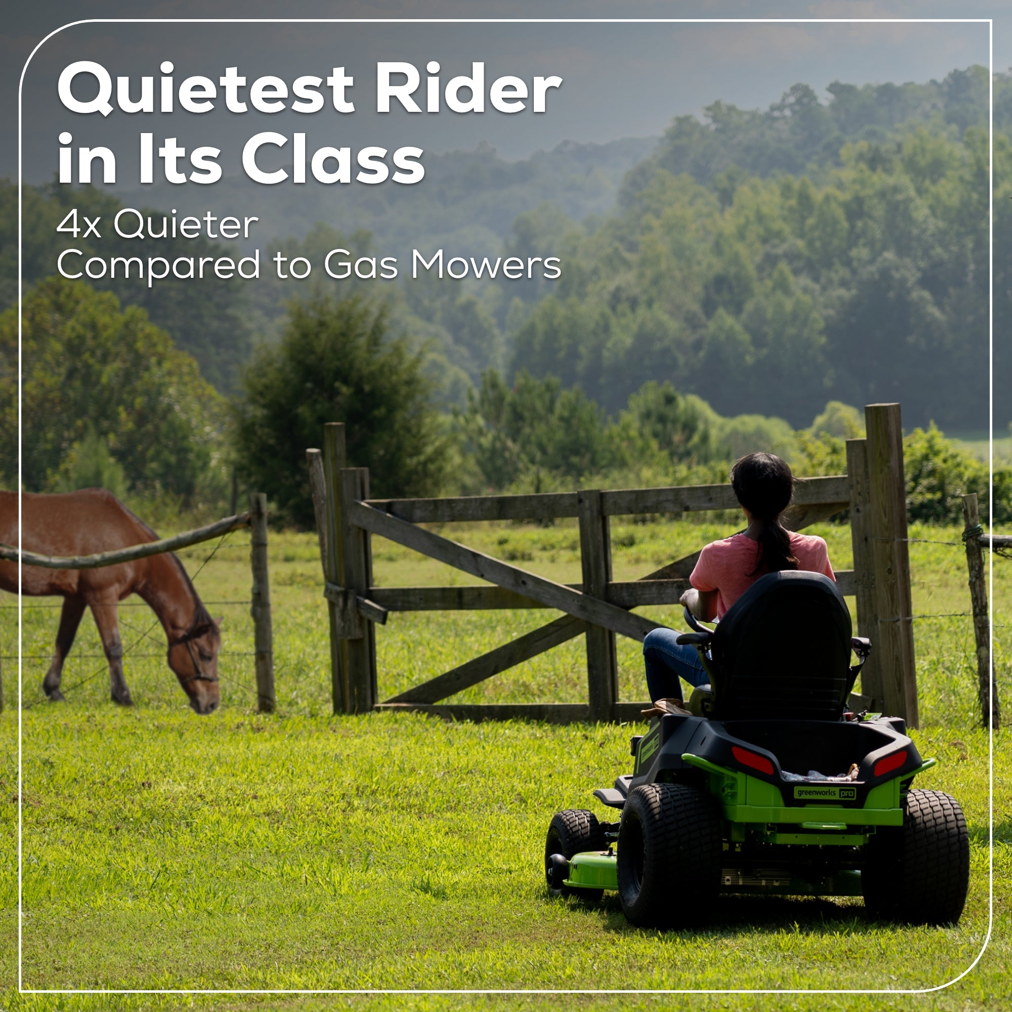 60V 42-Inch Cordless Battery Riding Lawn Mower with 4x 8.0Ah Batteries & 2x Dual Port Turbo Chargers - Perfect for Large Yard Maintenance & Commercial Landscaping