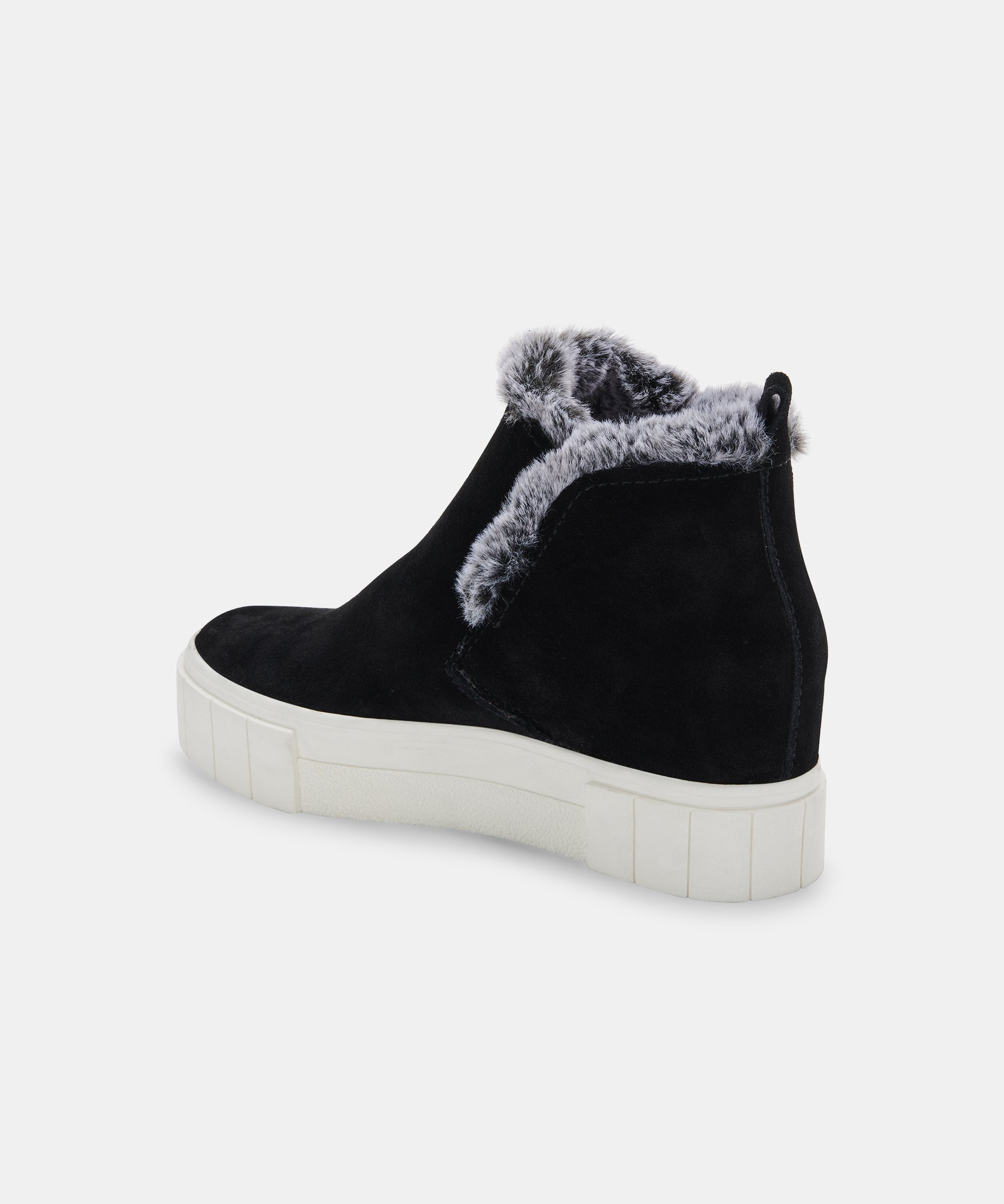 ZALI Black Suede Sneakers for Women - Comfortable & Stylish Walking Shoes for Casual Outfits, Work, and Travel