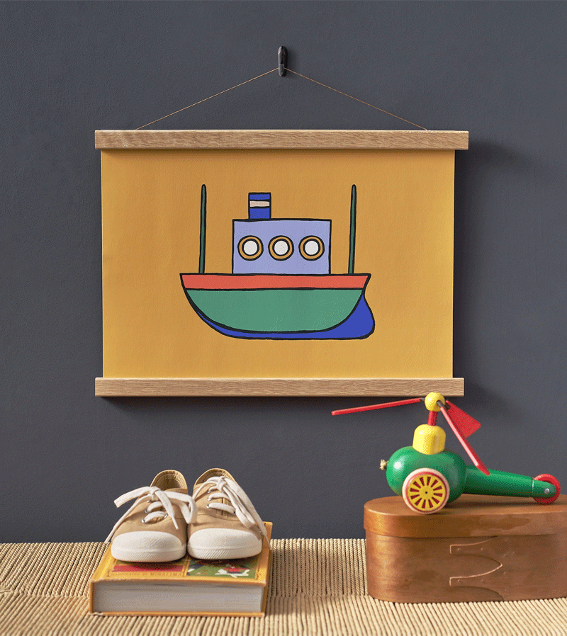 Boat Fine Art Print 11x14 - Nautical Wall Decor for Living Room, Bedroom & Office - Premium Canvas Wall Art by Roomytown