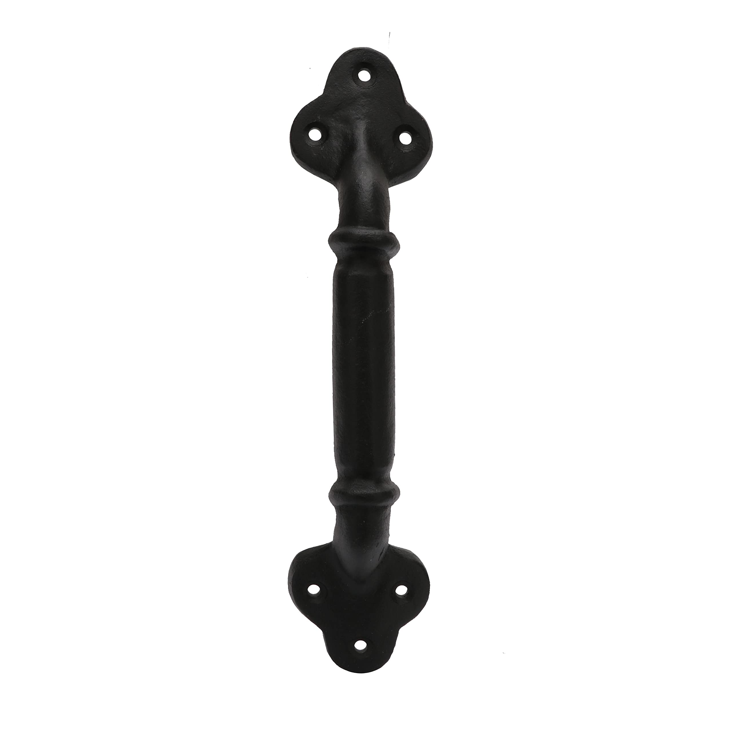Heavy Duty Industrial Pipe Style Cast Iron Handle - 22.5cm (8.86 Inch) Black Metal Cabinet Pull for Vintage Furniture, Barn Doors & DIY Projects