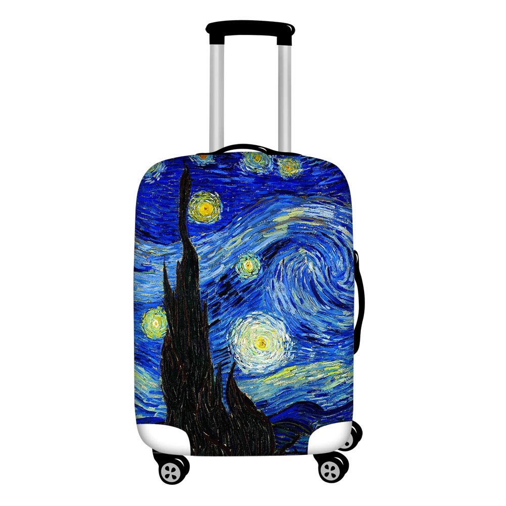 Vincent Van Gogh Starry Night Luggage Cover - Waterproof & Dustproof Suitcase Protector for 26-30 Inch Bags - Perfect for Travel, Airplane & Storage Protection