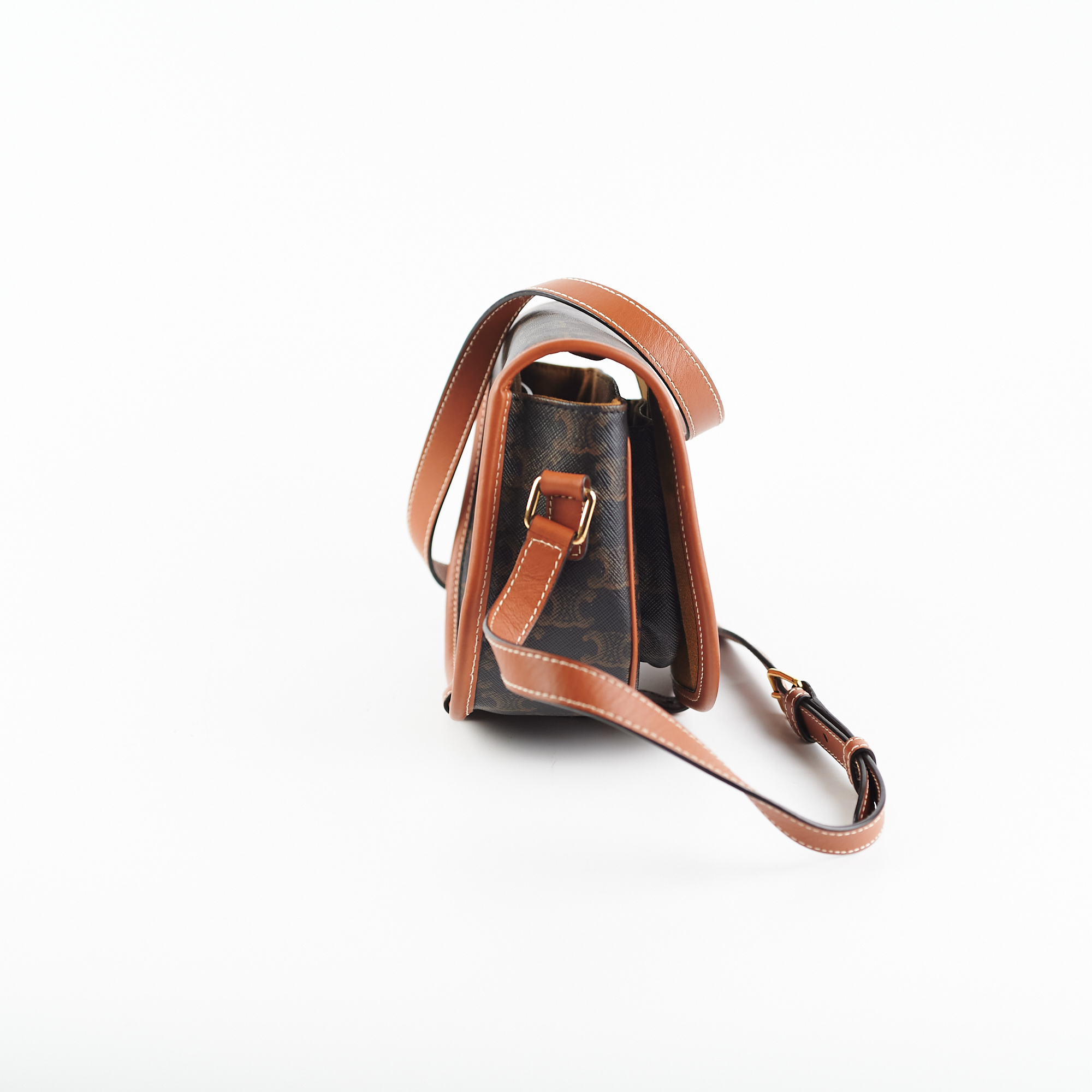 Celine Medium Folco Triomphe Crossbody Bag - Luxury Leather Shoulder Bag for Women | Perfect for Work, Travel & Evening Events