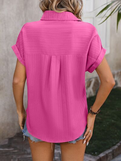 Classic Resort Style Blouse for Women | Flowy Vacation Shirt | Beachwear & Summer Outfits | Perfect for Tropical Getaways & Poolside Lounging