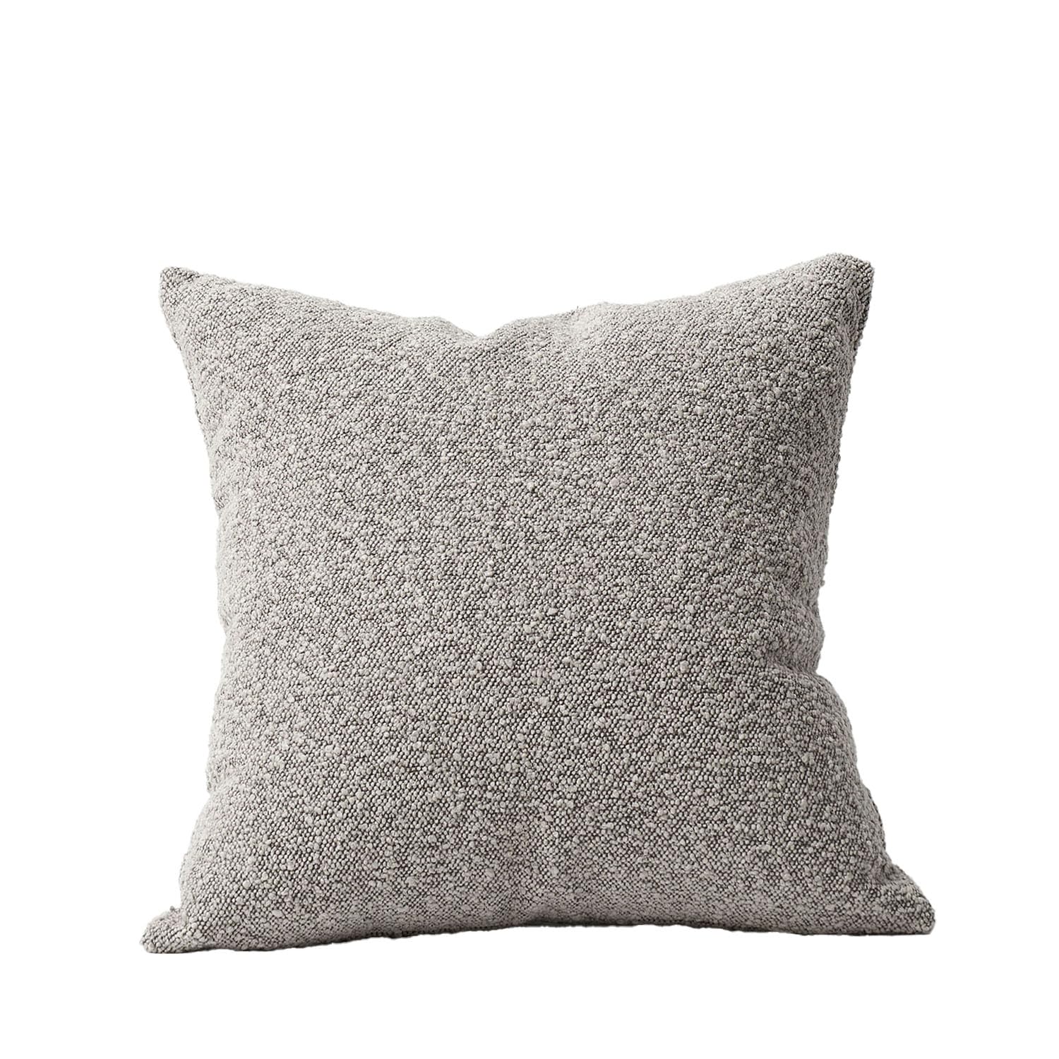 DOMVITUS 20x20 Inch Luxury Boucle Throw Pillow Covers - Soft Decorative Cushion Case for Sofa, Bed, Living Room & Couch - Accent Pillow Cover for Home Decor - 1PC Sand Grey - Perfect for Cozy Living Spaces and Modern Interior Design