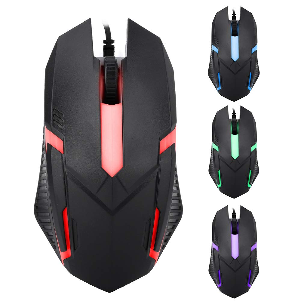 1600DPI Wired Gaming Mouse with RGB Backlight - Ergonomic Computer Mouse for Windows XP/Vista/7/8/10 - Perfect for PC Gaming, Laptop Work & Office Use