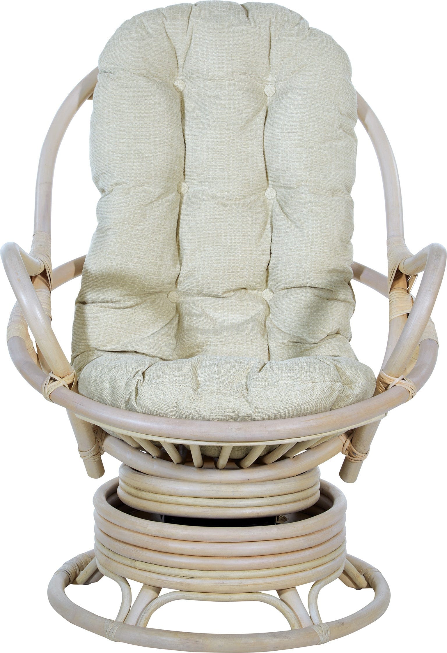 Office Star Lanai Rattan Swivel Rocker Chair - Comfortable Patio Furniture for Outdoor Relaxation & Backyard Lounging