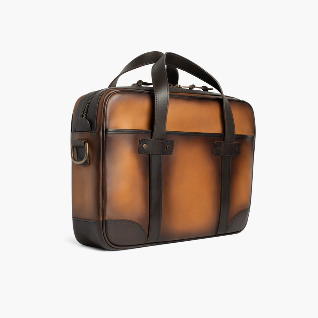 Premium Commuter Backpack for Men & Women - Burnished Toffee Leather Laptop Bag | Waterproof Work Bag for Office, Travel & Daily Use