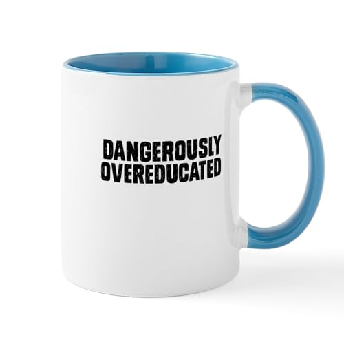 White/Blue Inside - Dangerously Overeducated Mugs