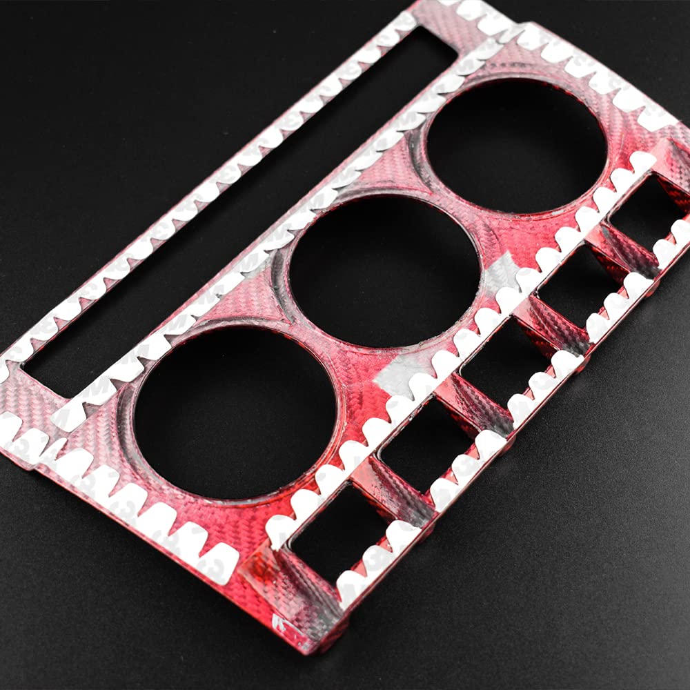 Carbon Fiber Center Console Cover for Subaru BRZ & Toyota 86 (2013-2020) - Red Auto AC Vent Switch Panel Sticker - Interior Accessories for Car Customization & Protection