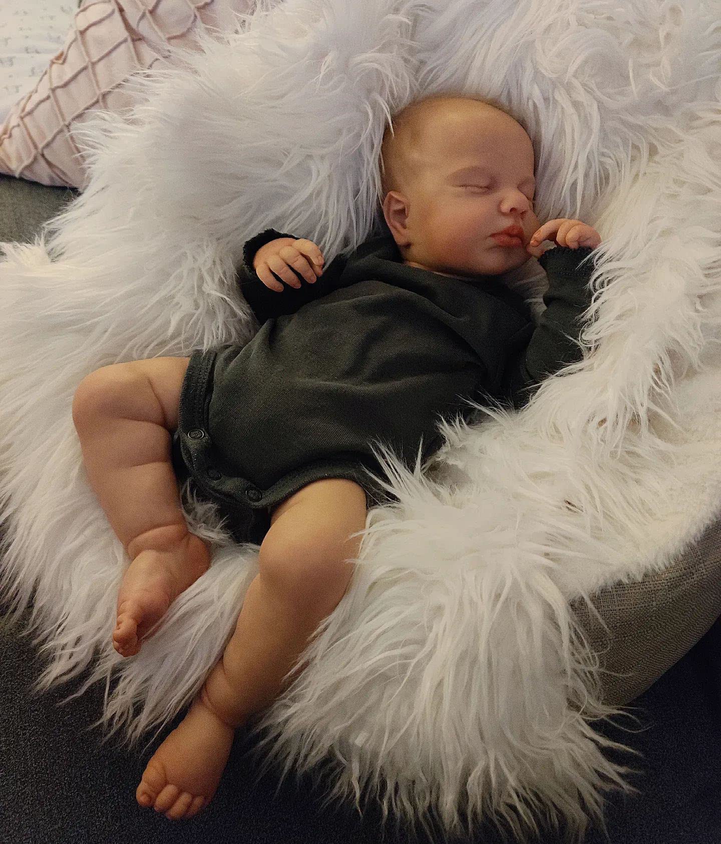20 Inch Lifelike Silicone Reborn Baby Doll Boy - Realistic Sleeping Newborn Toddler with Closed Eyes, Soft Body & Visible Veins | Handcrafted Collectible for Nursery Decor, Photography Props, and Gift Giving