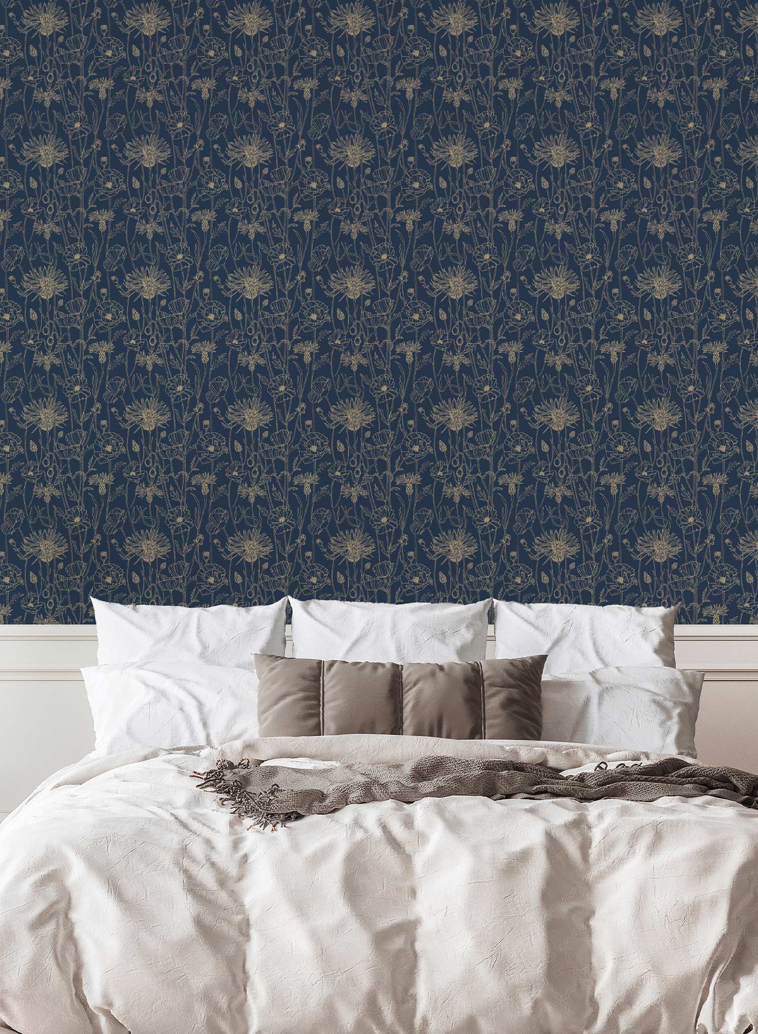 Poppy Field Wallpaper - High-Quality Floral Wallpaper for Home Decor | Perfect for Living Room, Bedroom & Office