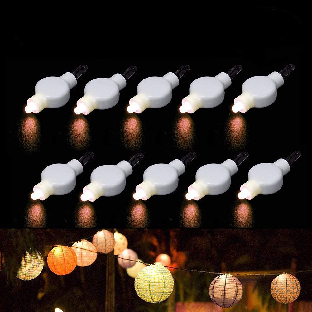 Battery Operated LED Paper Lantern Lights - Super Bright Hanging Decorative Lighting for Indoor & Outdoor Use - Perfect for Weddings, Camping, Parties, Events & Balloon Decor (Pack of 12, Warm White) - Create Magical Ambiance for Garden, Patio, Backyard & Home Decor