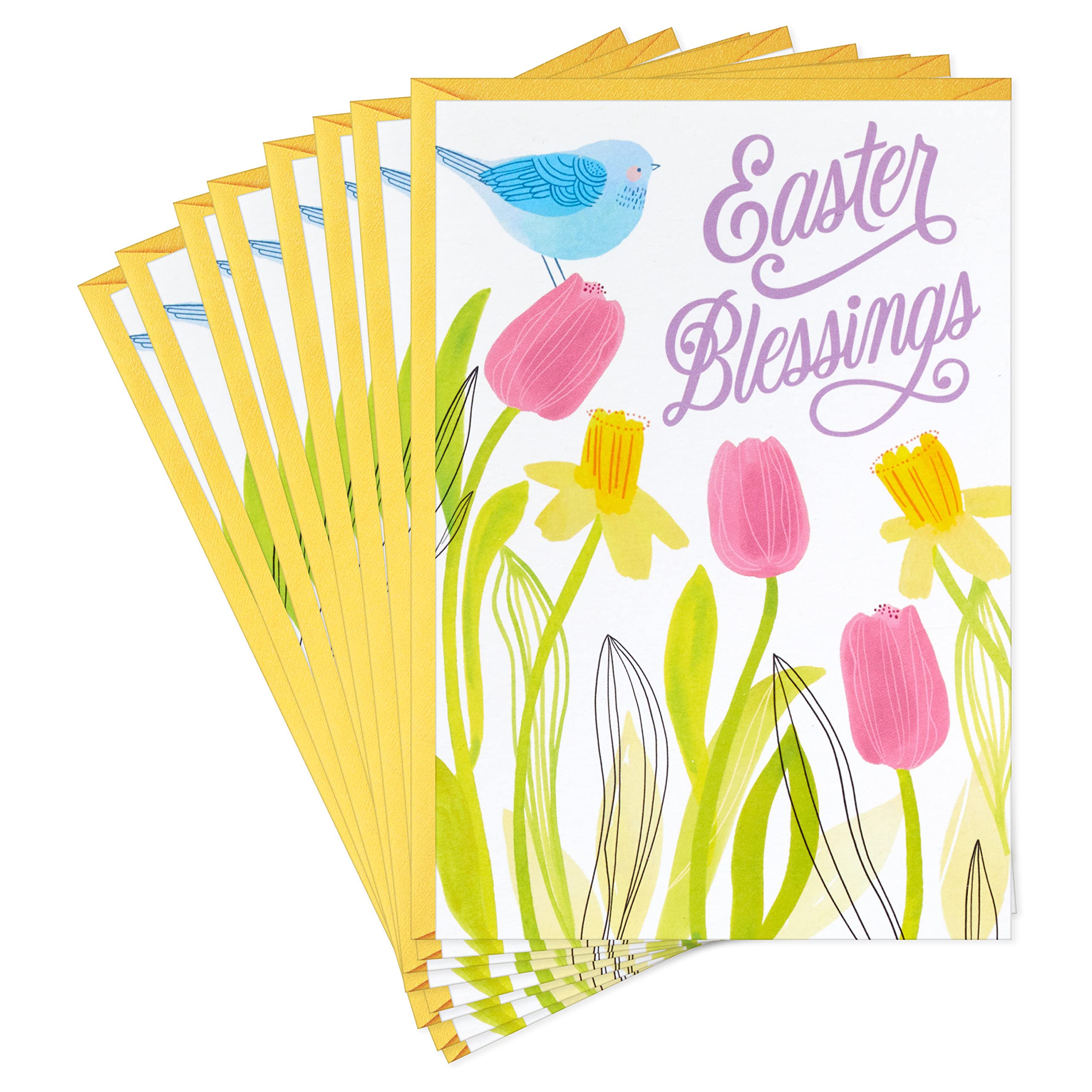Religious Easter Cards by DaySpring - Pack of 8 Inspirational Blessing Cards with Envelopes for Christian Holiday Greetings, Church Events & Family Celebrations