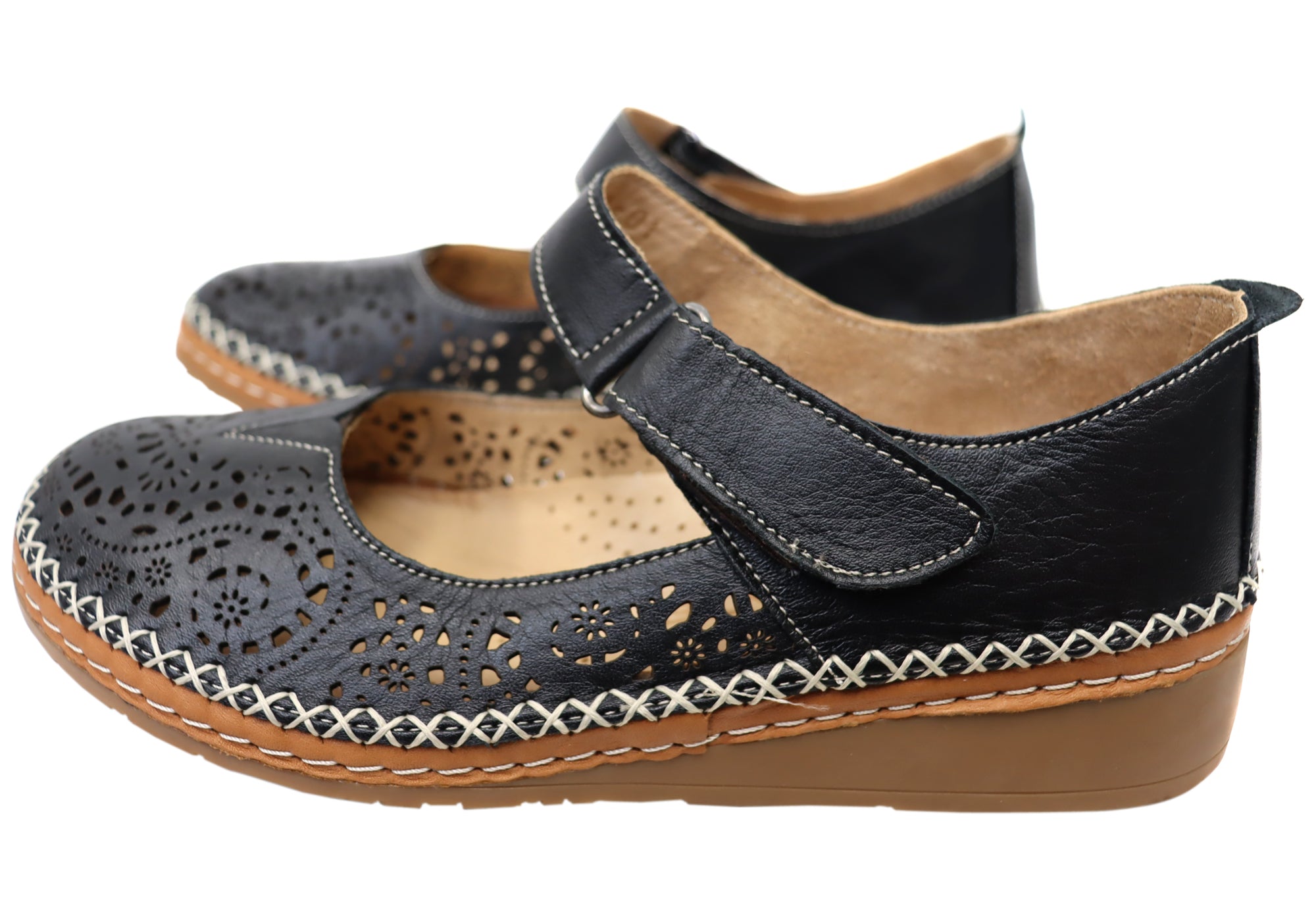 Orizonte Allegra Women's Comfortable Leather Mary Jane Shoes - European Style for Work, Walking & Casual Wear