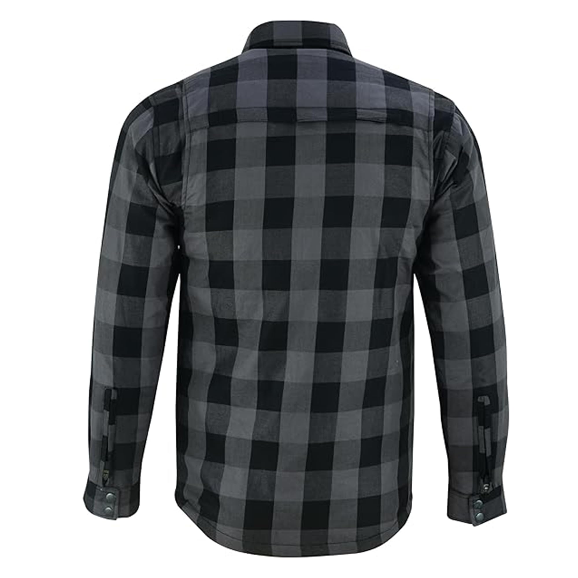 Daniel Smart Men's Motorcycle Plaid Shirt - All Season CE Approved Armored Flannel Biker Shirt with Waterproof Zippers for Riding & Outdoor Adventures