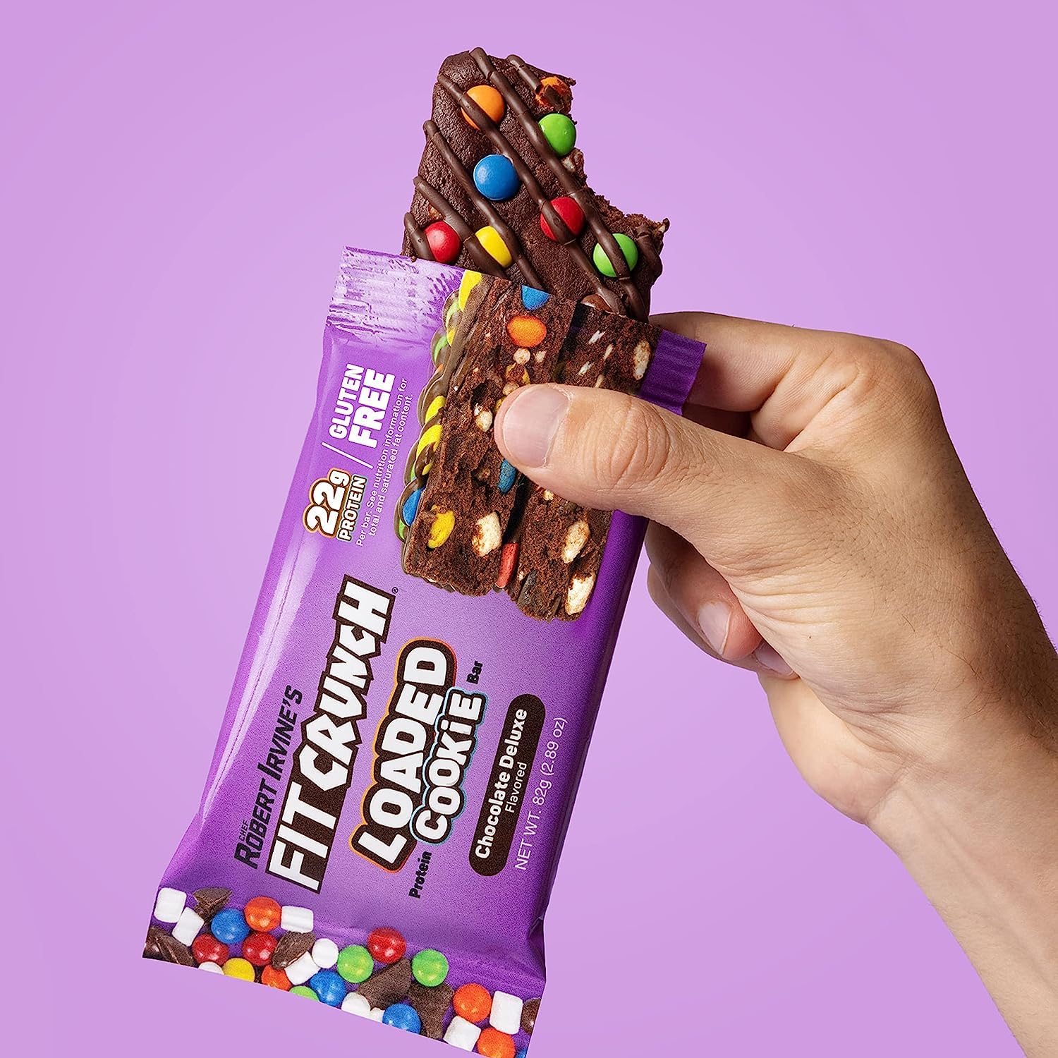 FITCRUNCH Loaded Cookie Protein Bar - 12 Pack Variety | High Protein Snack, Gluten Free, Low Sugar | Perfect for Gym, Hiking & Post-Workout Recovery