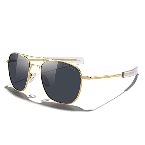 23k Gold Frame/Black Polarized Lens