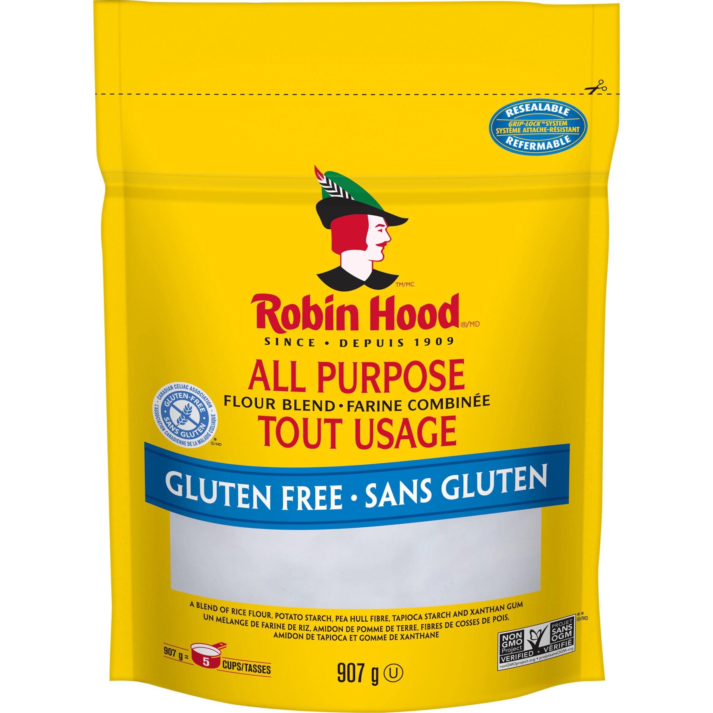 Robin Hood Gluten Free All Purpose Flour Blend 32oz (907g) - Perfect for Baking Bread, Cakes & Cookies - Ideal for Gluten-Free Diets & Celiac-Friendly Recipes