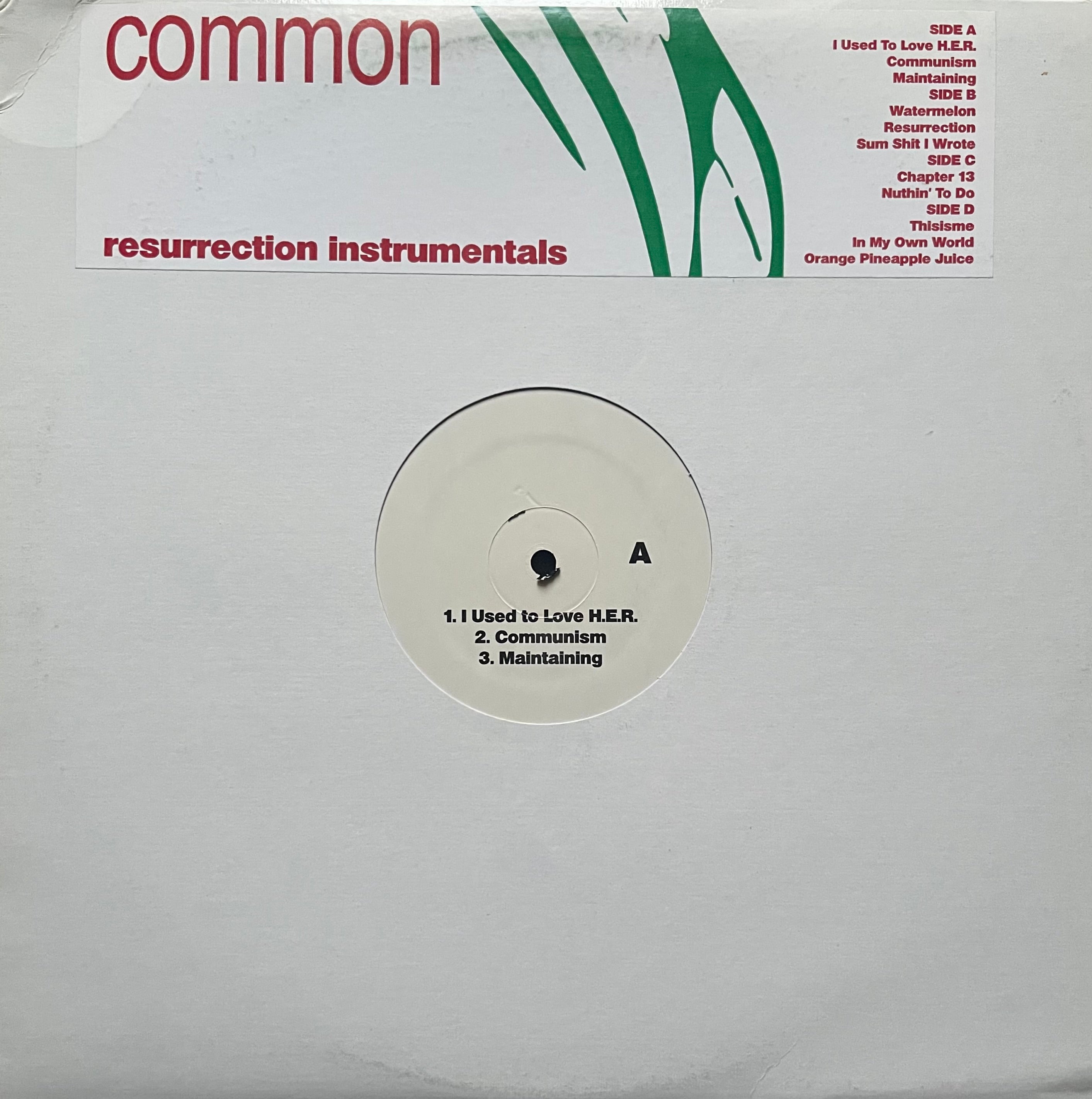 Common - Resurrection Instrumentals RESSURINS001 | Hip-Hop Beats & Instrumental Music for Producers, DJs & Music Lovers | Perfect for Studio Recording, Sampling & Creative Projects