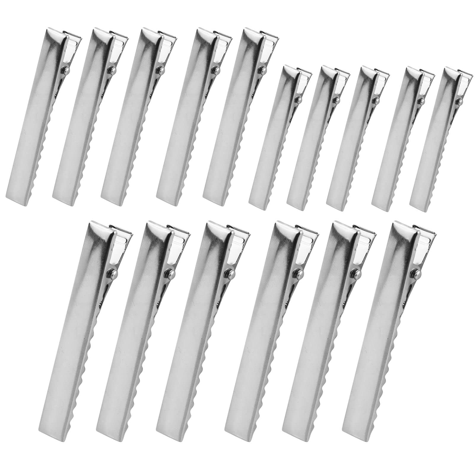 36 PCS Silver Metal Alligator Hair Clips - 3 Sizes (2.2