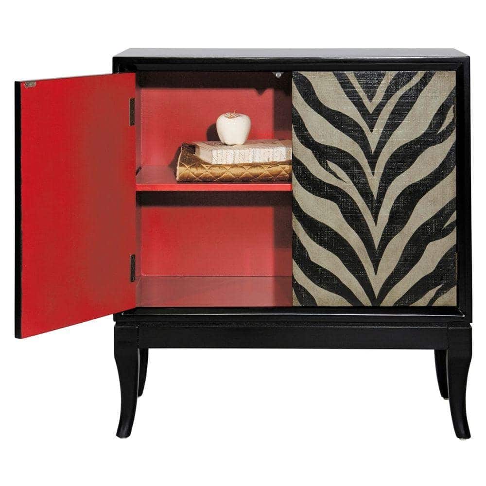 Vintage Animal Print Console Table - Mid-Century Modern Floor Model for Sale - Perfect for Living Room, Entryway, or Home Office Decor