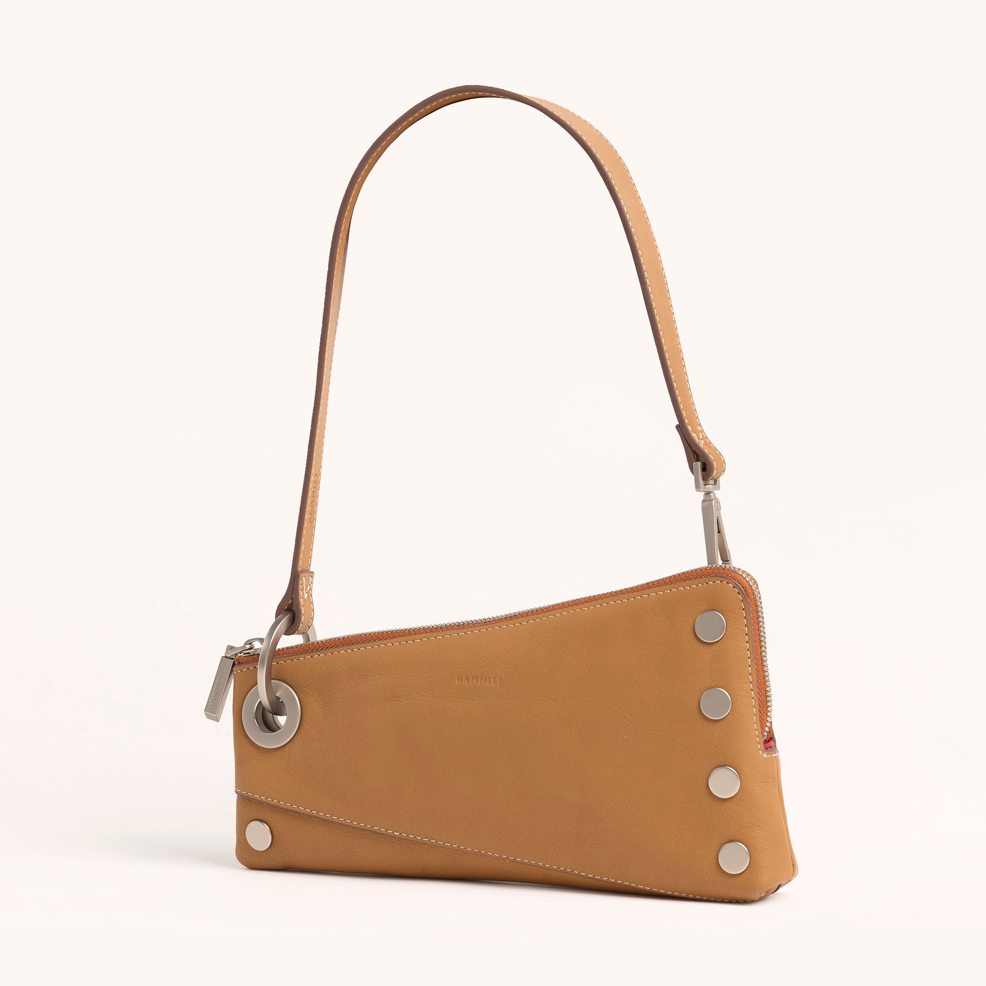 Nash Pochette Handbag - Oak Edge & Brushed Silver Leather Crossbody Bag for Women | Perfect for Work, Date Night & Travel Accessories