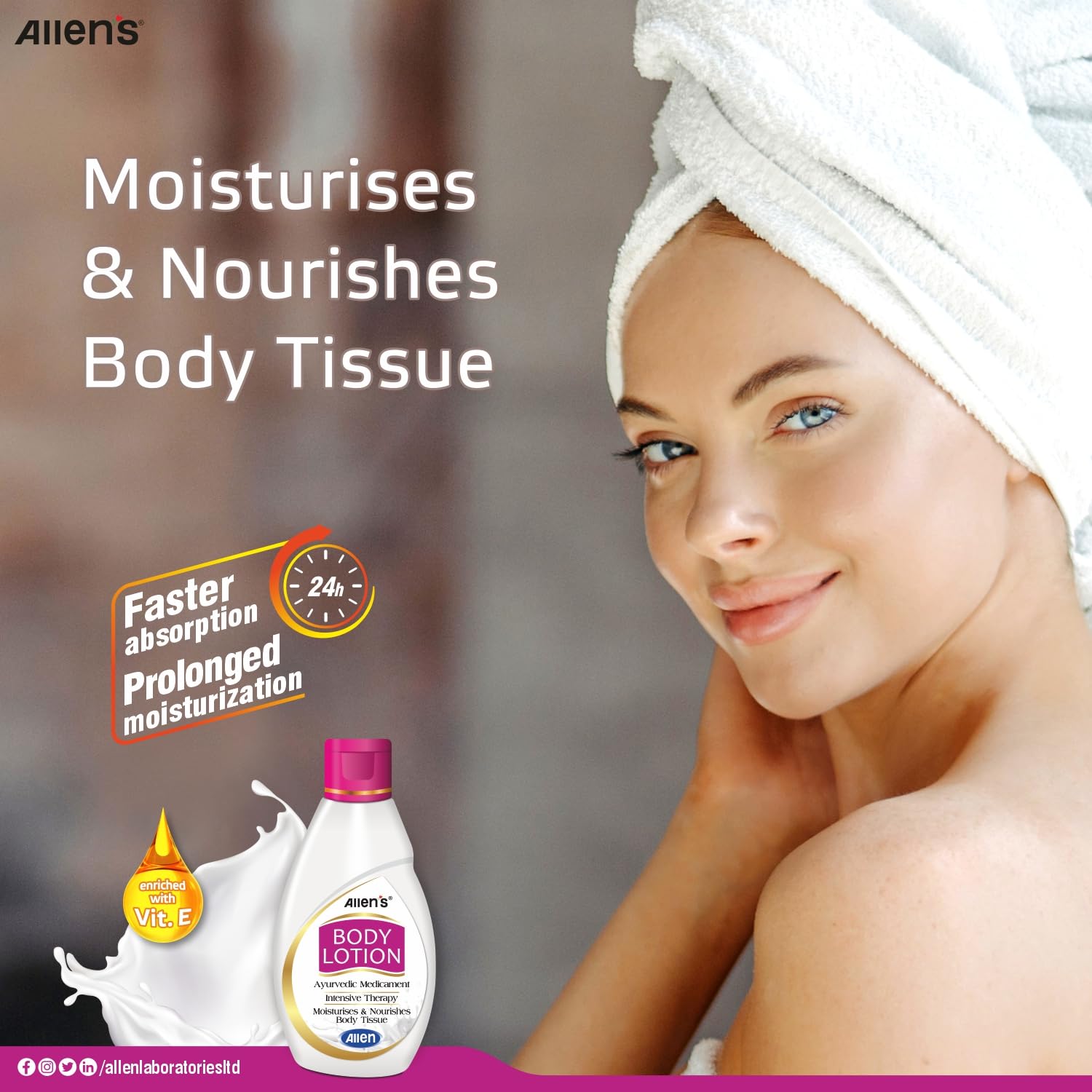 Organic Ayurvedic Body Lotion (100ml X 4 Pack) - Deep Moisturizing & Nourishing for Dry Skin - Perfect for Daily Hydration & Winter Skin Care