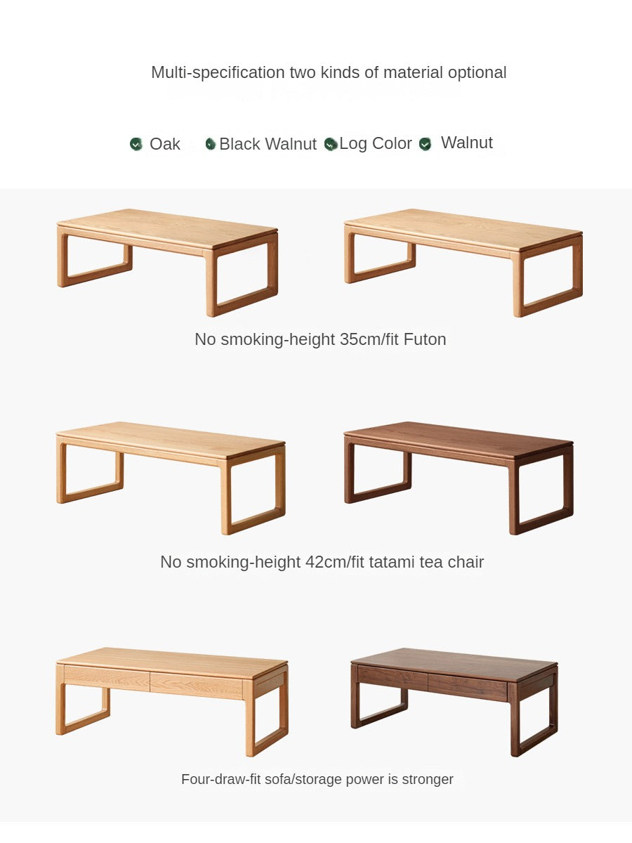 Premium Solid Oak and Ash Wood Tea Table - Handcrafted Rustic Coffee Table for Living Room, Lounge, or Patio - Perfect for Tea Time, Reading, and Relaxation