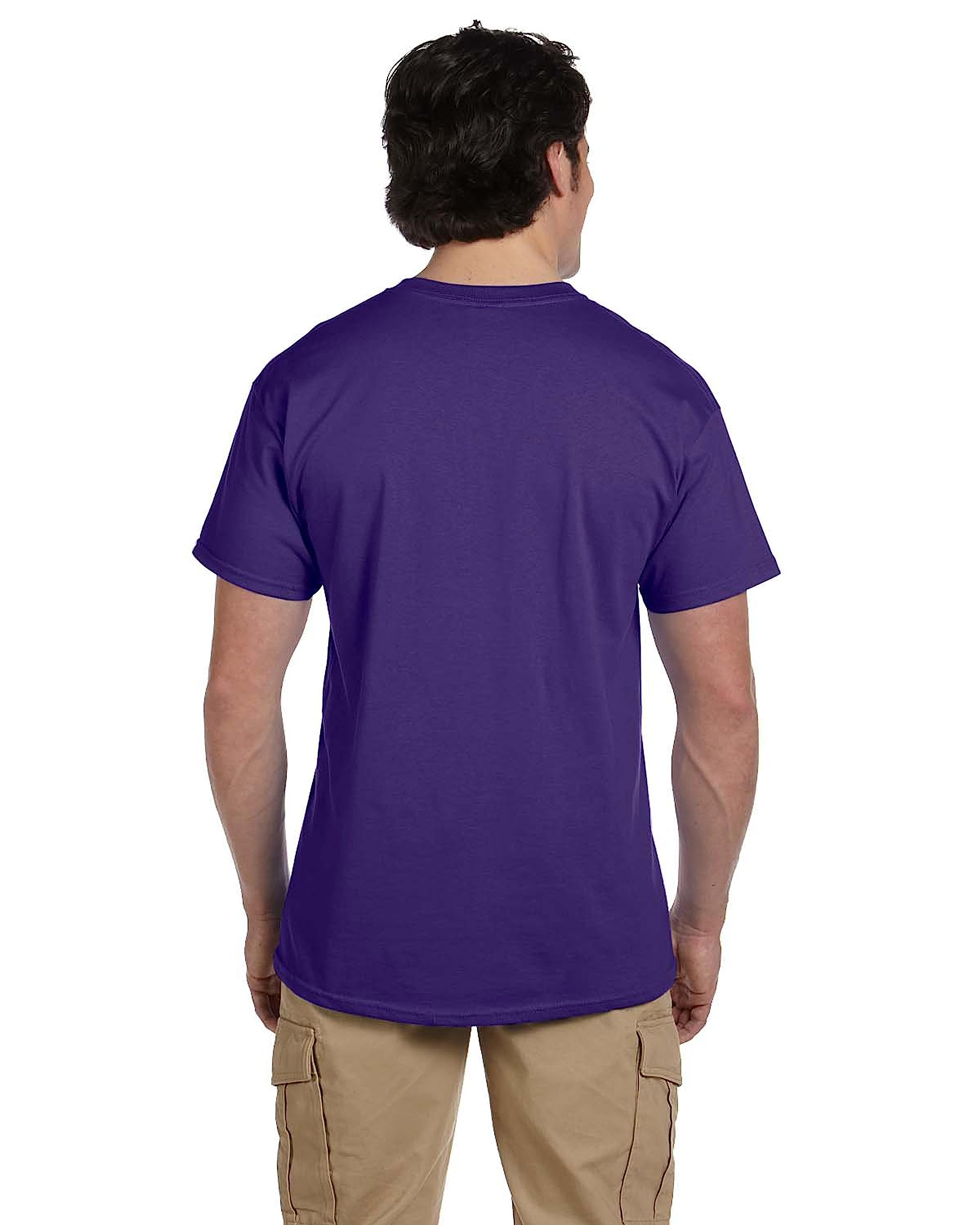 Fruit of the Loom Men's Lightweight Cotton Crew Neck T-Shirts Multipack - Soft Comfortable Basic Tees for Casual Wear, Workout & Everyday Use