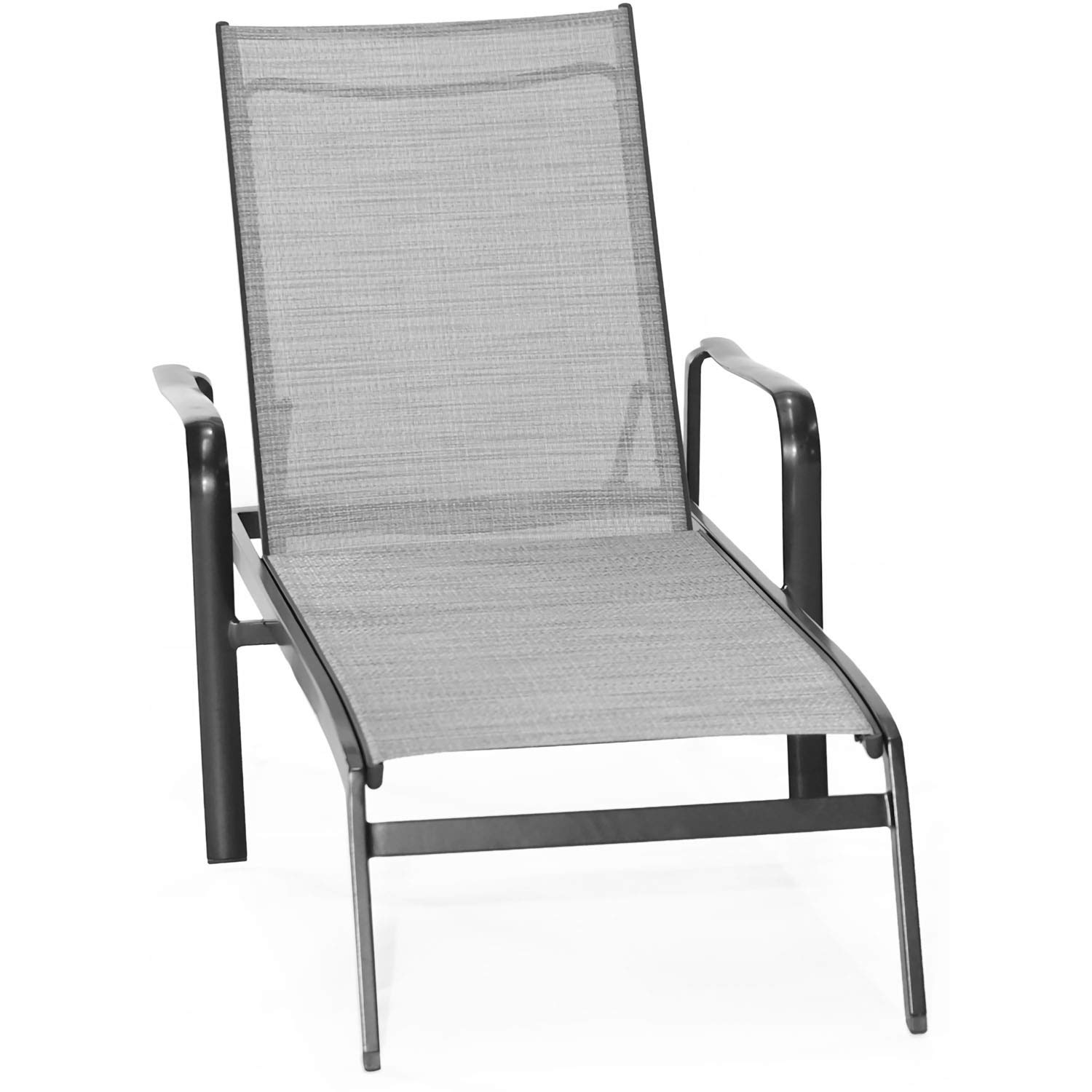Hanover Foxhill All-Weather Commercial-Grade Aluminum Outdoor Chaise Lounge Chair with Sunbrella Sling Fabric - Patio, Poolside & Backyard Reclining Chair for Relaxing, Sunbathing & Outdoor Lounging