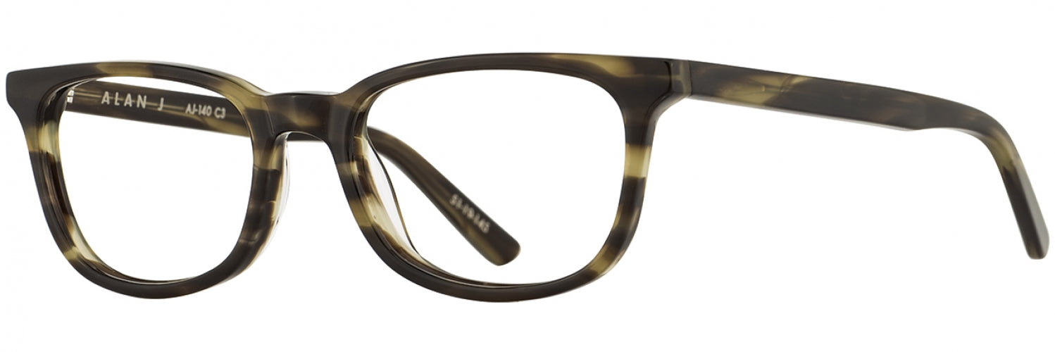 Alan J AJ140 Stylish Eyeglasses for Men & Women - Lightweight & Durable Frames for Reading, Driving & Everyday Use