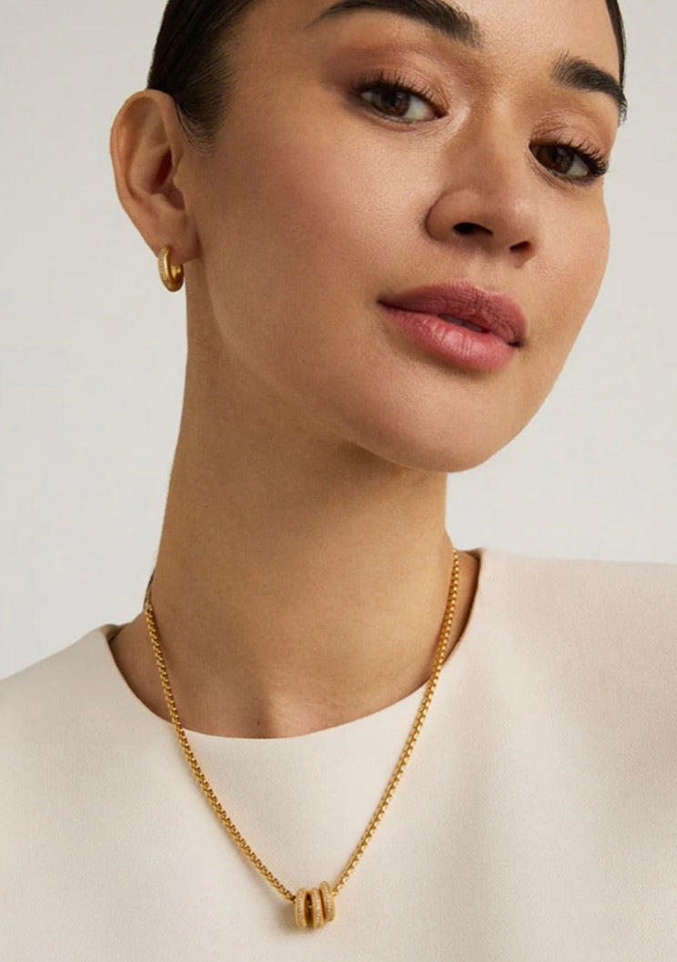 Dauphine Pavé Pendant Necklace - Elegant Cubic Zirconia Jewelry for Women | Perfect for Weddings, Parties & Special Occasions