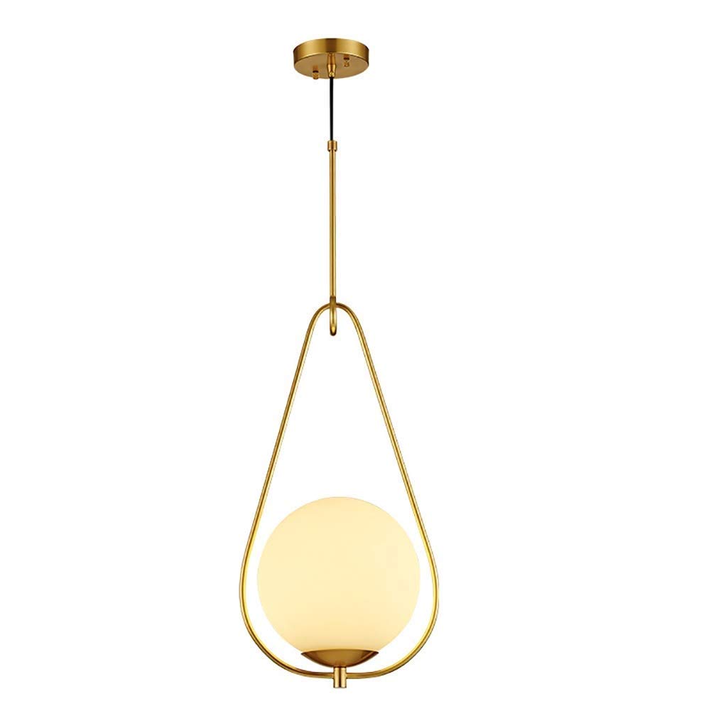 Modern Single Head Chandelier - Creative Glass Ball Pendant Light for Restaurant, Bar & Bedroom - Nordic Minimalist Design - Perfect for Dining Rooms, Living Spaces & Commercial Decor