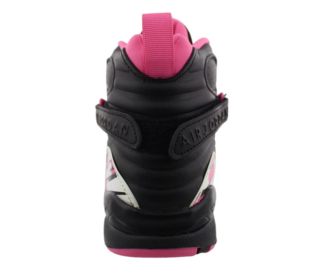 Jordan Air 8 Retro Boys Basketball Shoes Size 4 - Black/Pink/White | Kids' Sneakers for School, Sports & Casual Wear