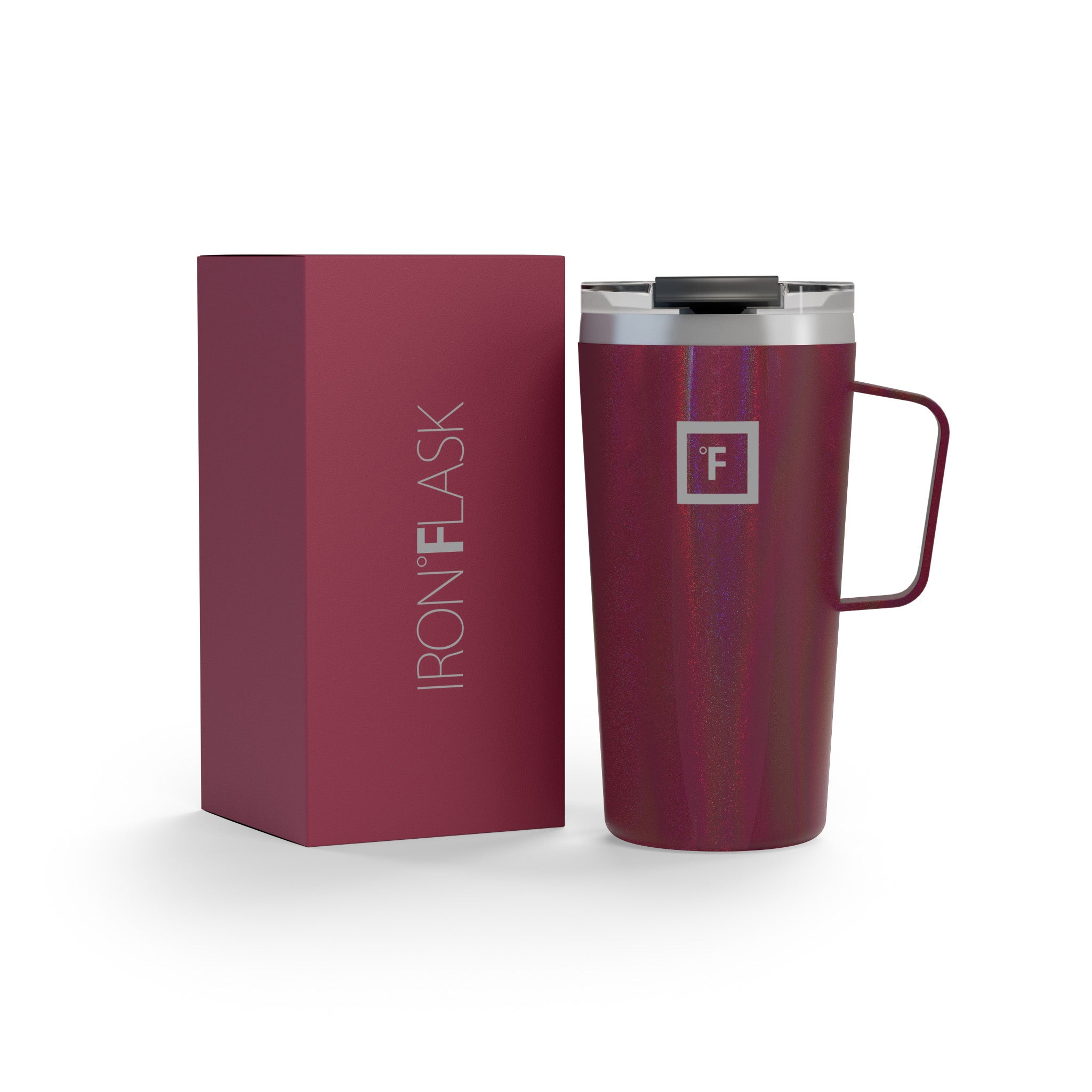 16 Oz Grip Coffee Mug - Insulated Travel Mug with Non-Slip Handle, Perfect for Hot & Cold Drinks - Ideal for Office, Commuting, Camping and Outdoor Activities