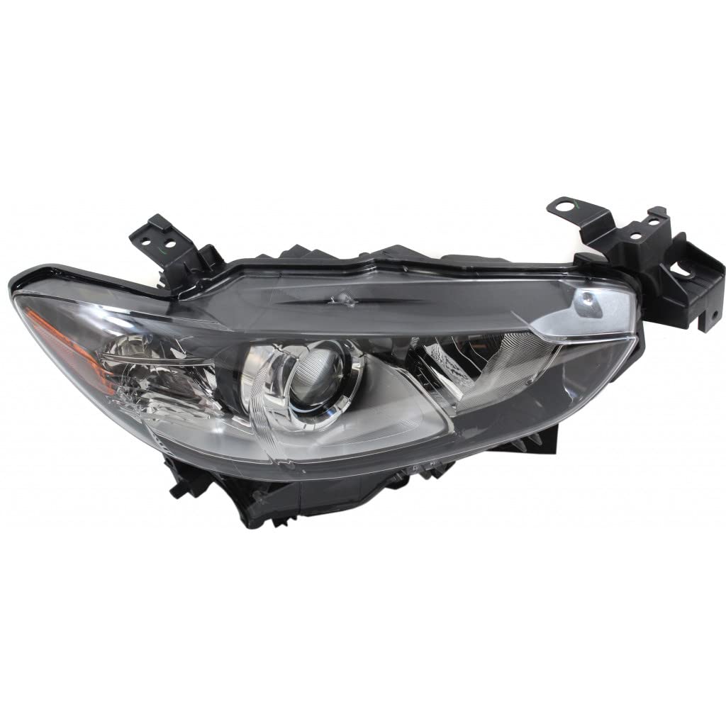 2014-2017 Mazda 6 Passenger Side Headlight Assembly - CAPA Certified Replacement for MA2519160/MA2519160C (Part# 615343515748, GJR9510K0C) - Perfect for Night Driving & Vehicle Safety Upgrades