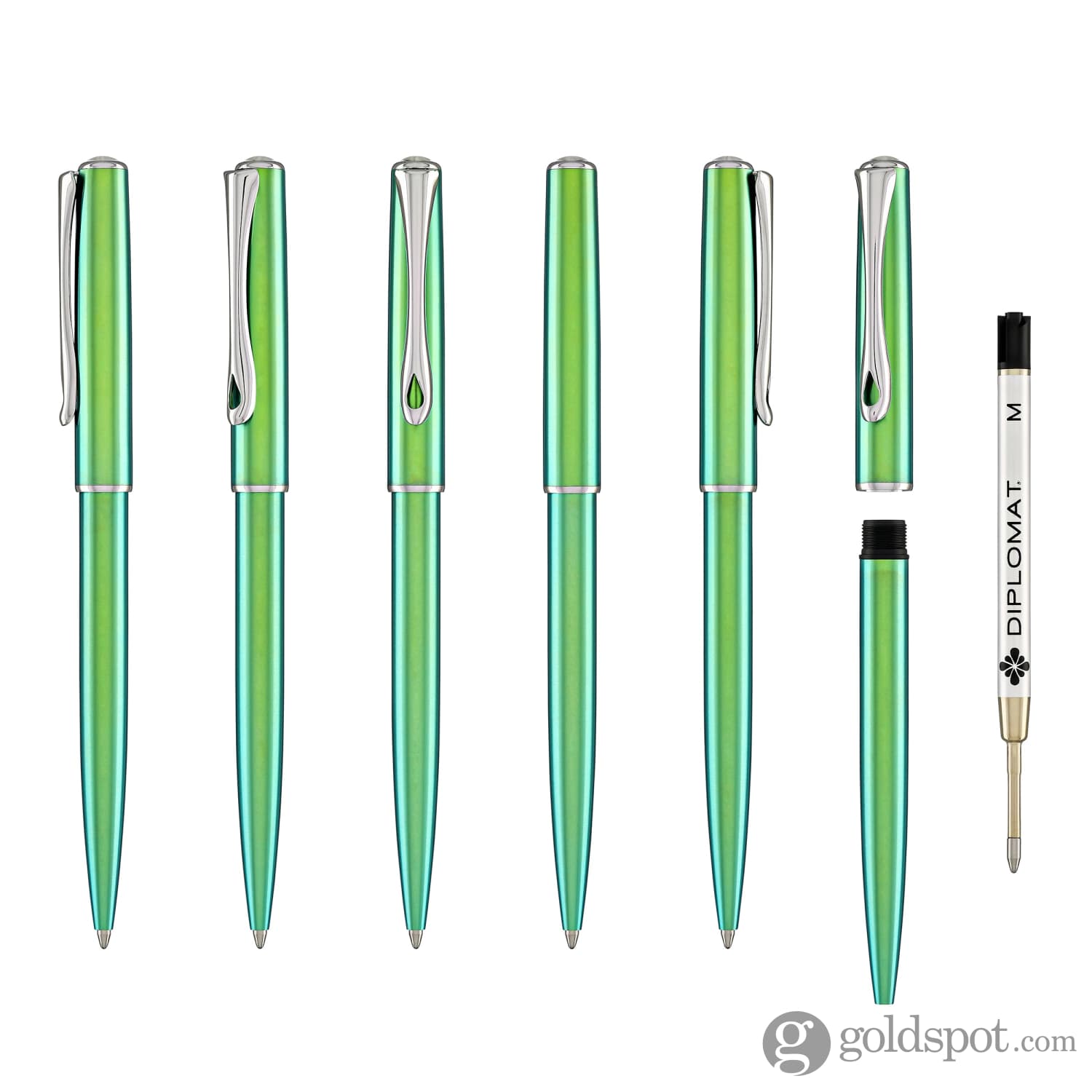 Diplomat Traveller Ballpoint Pen in Funky Green - Premium Writing Instrument for Office, School & Travel - Perfect Gift for Professionals & Students