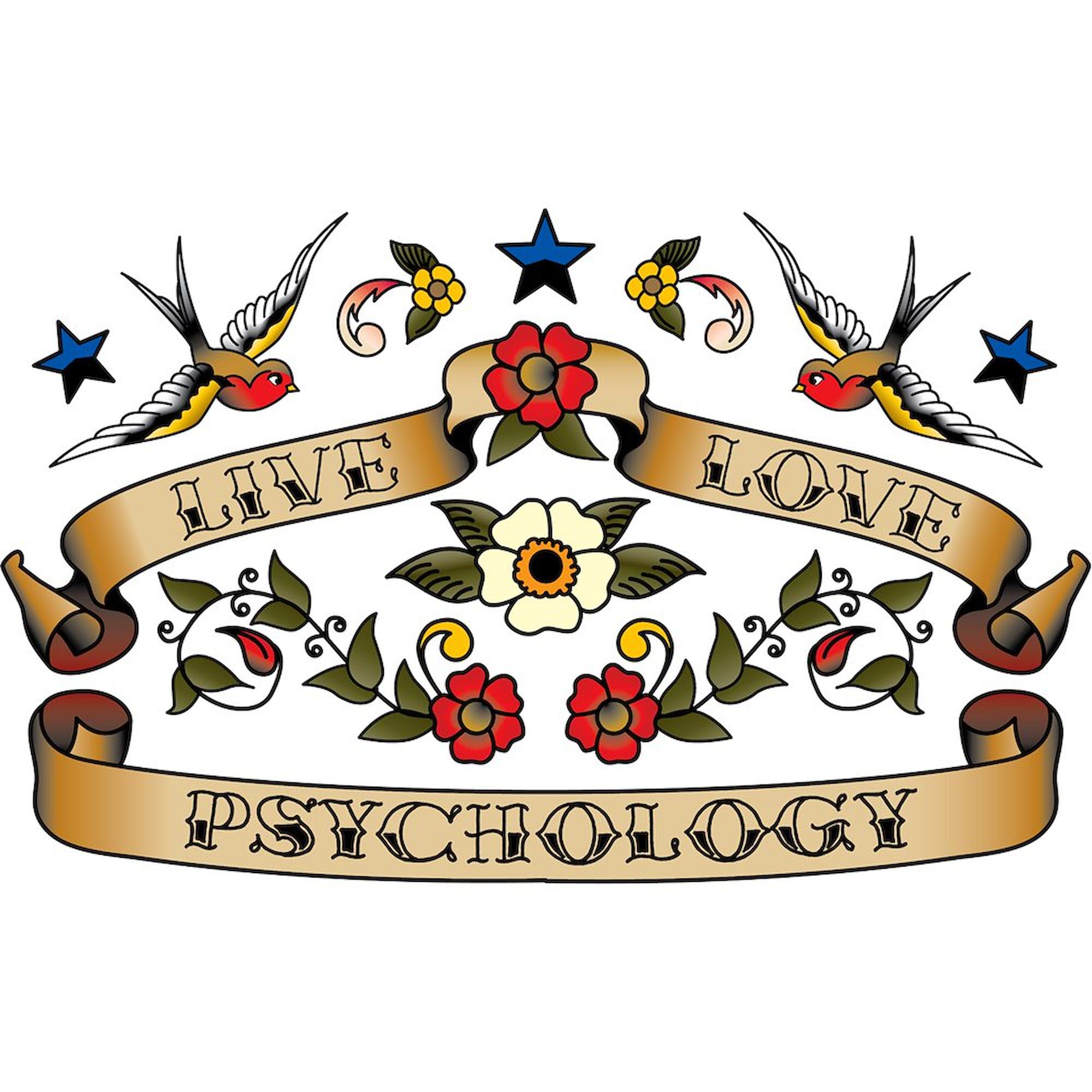 Live Love Psychology Oval Sticker - Waterproof Vinyl Decal for Cars, Laptops & Notebooks - Perfect for Psychologists, Students & Mental Health Awareness