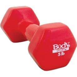 5 lb Pink Neoprene Dumbbell - Lightweight Home Gym Equipment for Women, Strength Training & Fitness Workouts