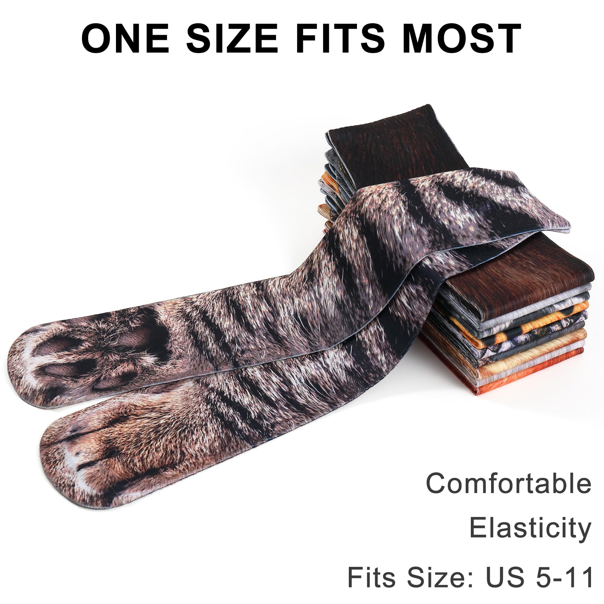 Funny 3D Animal Paw Socks - Cute Cat Tiger Dog Crew Socks for Men & Women | Novelty Gift for Pet Lovers | Perfect for Cosplay, Halloween & Funny Gifts